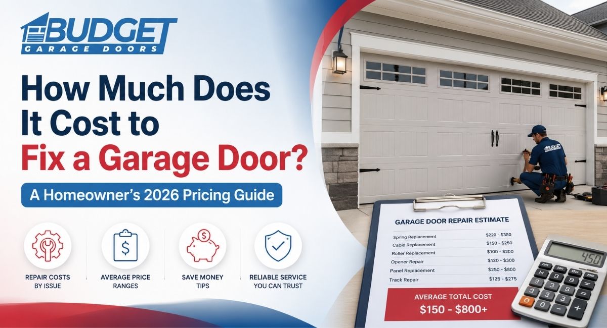 You are currently viewing How Much Does It Cost to Fix a Garage Door? A Homeowner’s 2026 Pricing Guide